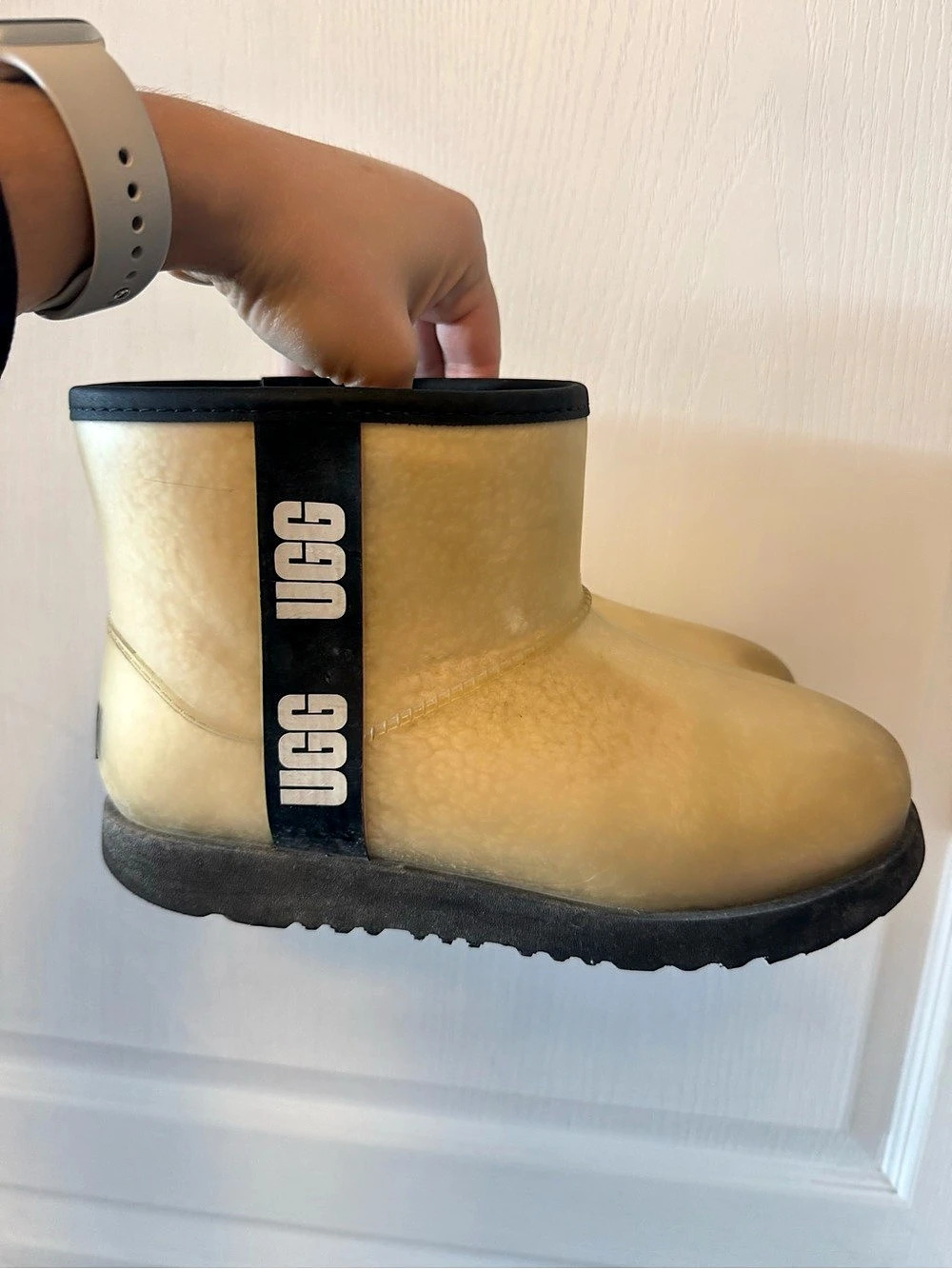 UGG Classic Clear Mini Yellow Ankle Rain Boots